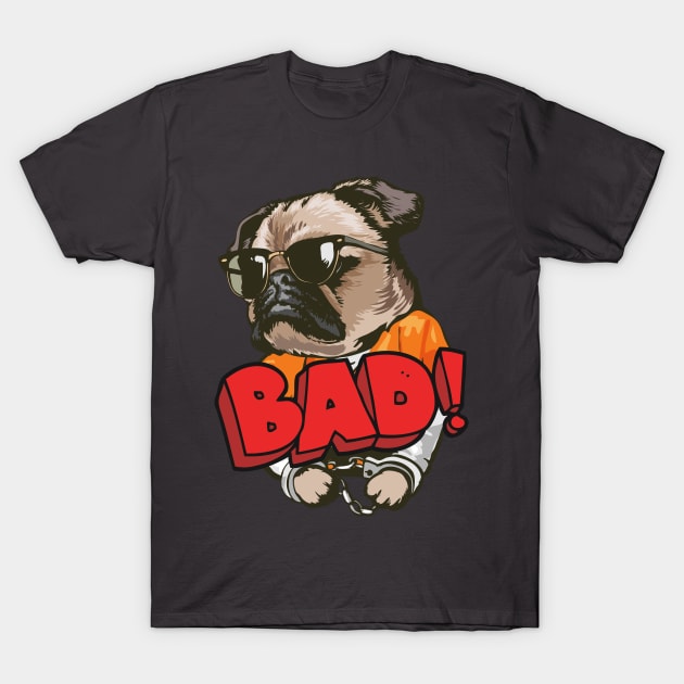 Bad Dog T-Shirt by FurryBallBunny